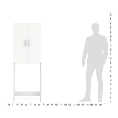 KOMTO Waschmaschinenschrank Gizmo Weiss, 2 Türen, 65 x 180 x 27 cm