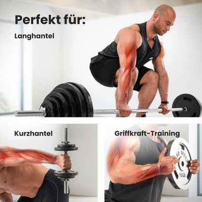 Hop-Sport Gusseisen Hantelscheiben Set 30kg - 31mm Loch