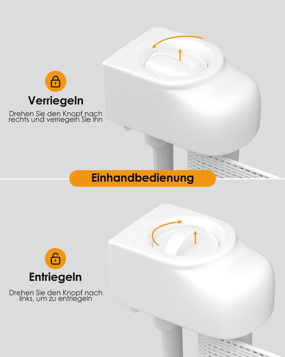 derimkcoa Treppenschutzgitter ausziehbar 0-140 cm weiss