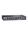 BrosTrend 2.5-Gigabit Netzwerk Switch 8 Port Unmanaged. Rechteckiger, schwarzer Switch mit 8 RJ45-Ports zur schnellen 2.5-Gigabit Datenübertragung.