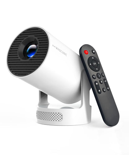 Magcubic Mini Beamer FHD 1080p Android 11 Smart Projektor. Schwarzer Mini-Projektor projiziert 1080p-Medien mit integriertem Android 11.