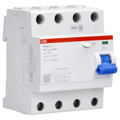 ABB FI/LS Set – F204A-40/30mA, 8x S201-B16, Sammelschiene