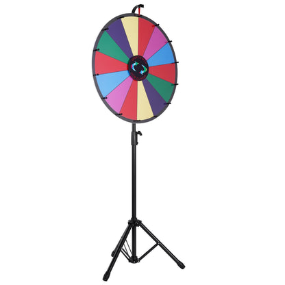 VEVOR Glücksrad 61 cm – Höhenverstellbares Metallstativ, 14 Felder