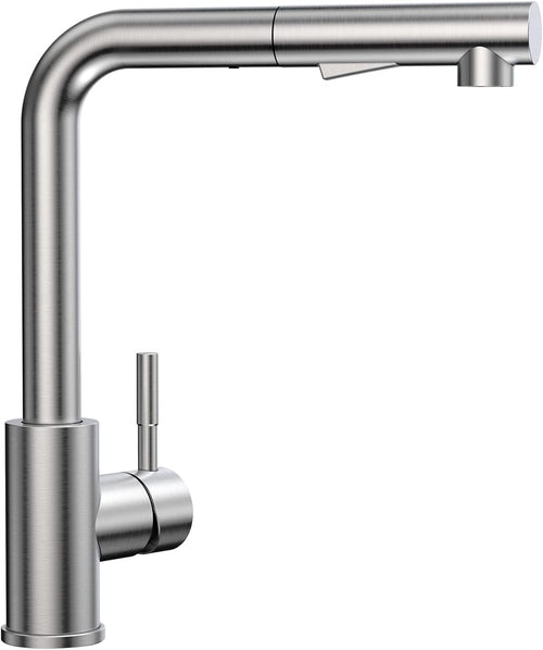 CECIPA Küchenarmatur Ausziehbar - Edelstahl Hochdruck. Hoher Auslauf, Ausziehbrause. Versorgt Spülbecken mit Wasser aus Hochdrucknetz.