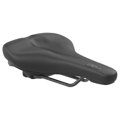 SQlab 602 Ergolux Active 2.1 Trekking & City Fahrradsattel - 15 cm Schwarz. Schwarzer, ergonomischer Sattel für aktiven Fahrkomfort auf Touren.