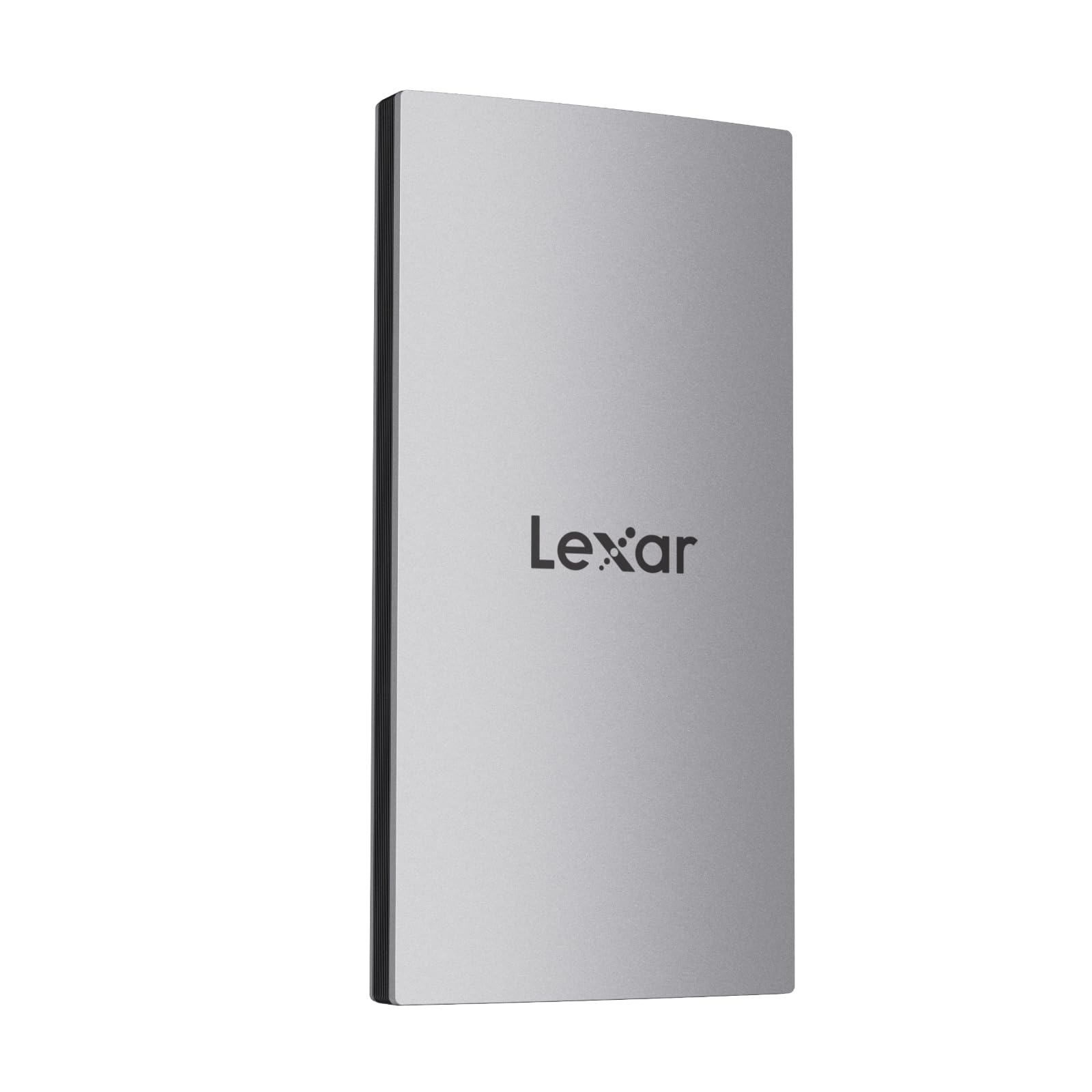 Lexar ES3 externe USB 3.2 Gen2 SSD 2TB - 1050 MB/s, kompaktes schwarzes Rechteck. Bietet schnellen Datenspeicher und -transfer für PCs.