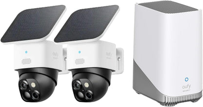 eufy Security SoloCam 2+1 Solar-Überwachungskamera aussen, 360°, 3K – mit Solarpanel und 8-fach-Zoom