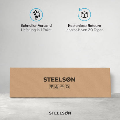 STEELSØN Kestria Gelenkarmmarkise 200 x 150 cm Anthrazit mit Kurbel