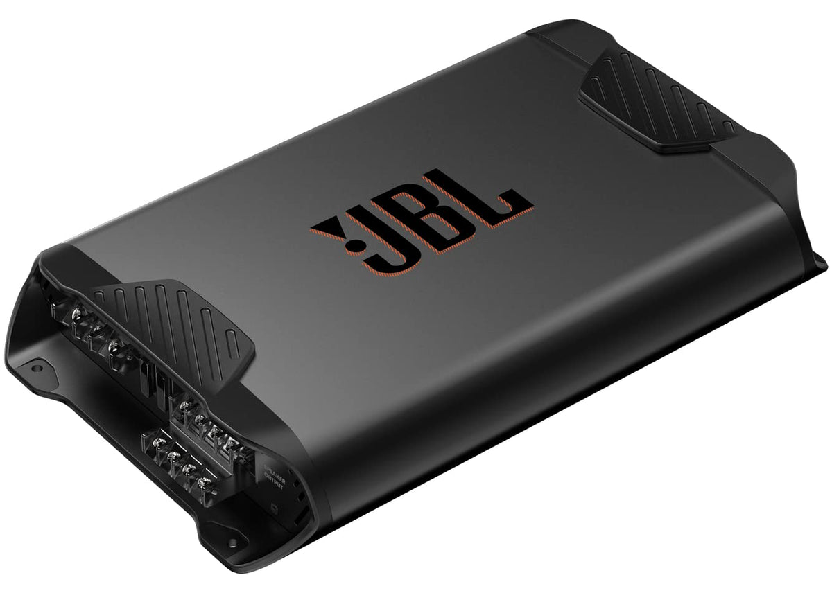 JBL Concert A704 4-Kanal Auto Endstufe Klasse AB 4x70W RMS, rechteckig, schwarz. Verstärkt das Auto-Soundsystem.
