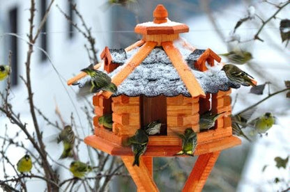 Deko-Shop-Hannusch Vogelhaus mit Ständer - Standard L, Schwarz