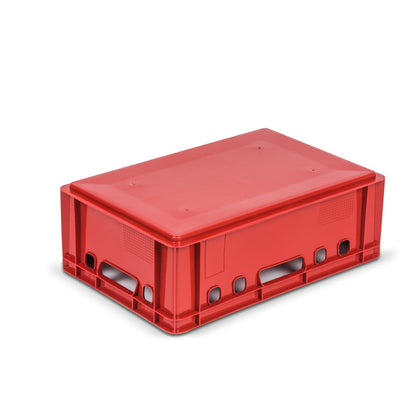 Gardivo E2 Eurobox rot 5 Stück 60x40x20 cm HDPE lebensmittelecht