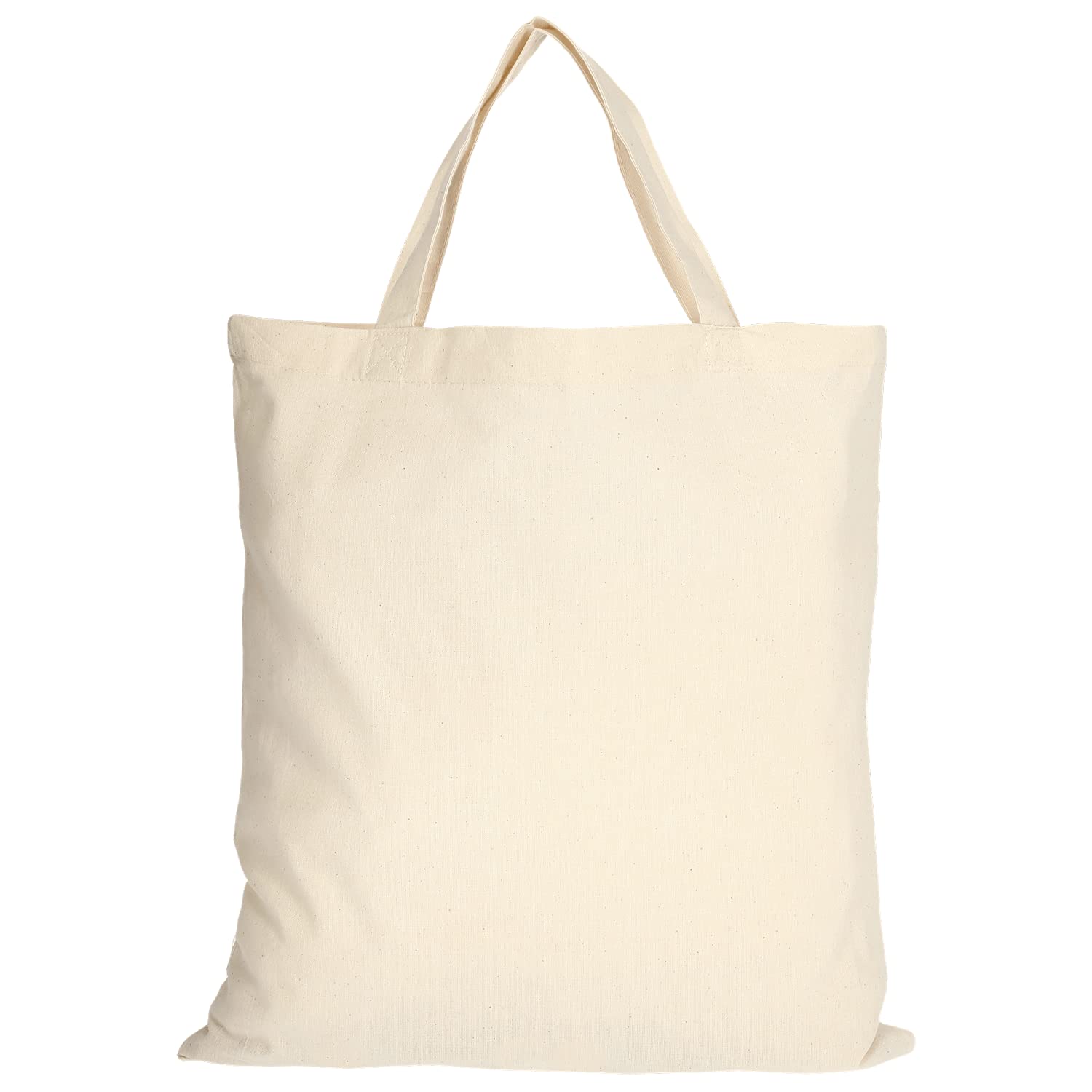 TEXXILLA Baumwolltasche Natur unbedruckt - 50er Pack. Naturbelassene Tragetasche aus Baumwolle zum Transport von Einkäufen oder Werbematerial.