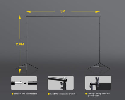 RALENO Fotostudio Set – Greenscreen & Softbox LED Beleuchtung
