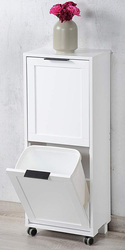 Kesper Universalschrank mit Mülltrennsystem, FSC-Faserplatte, weiss