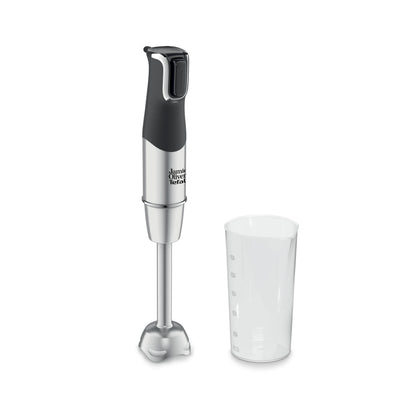 Tefal Jamie Oliver Stabmixer HB95JD10 in Schwarz und Edelstahl mit 800-ml-Mixbecher