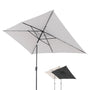 Doppler Jack Sonnenschirm 300 x 200 cm hellgrau, knickbar mit Kurbel