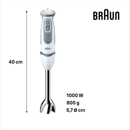 Braun MultiQuick 5 Vario Stabmixer MQ 5235WH 1000 Watt weiss/grau