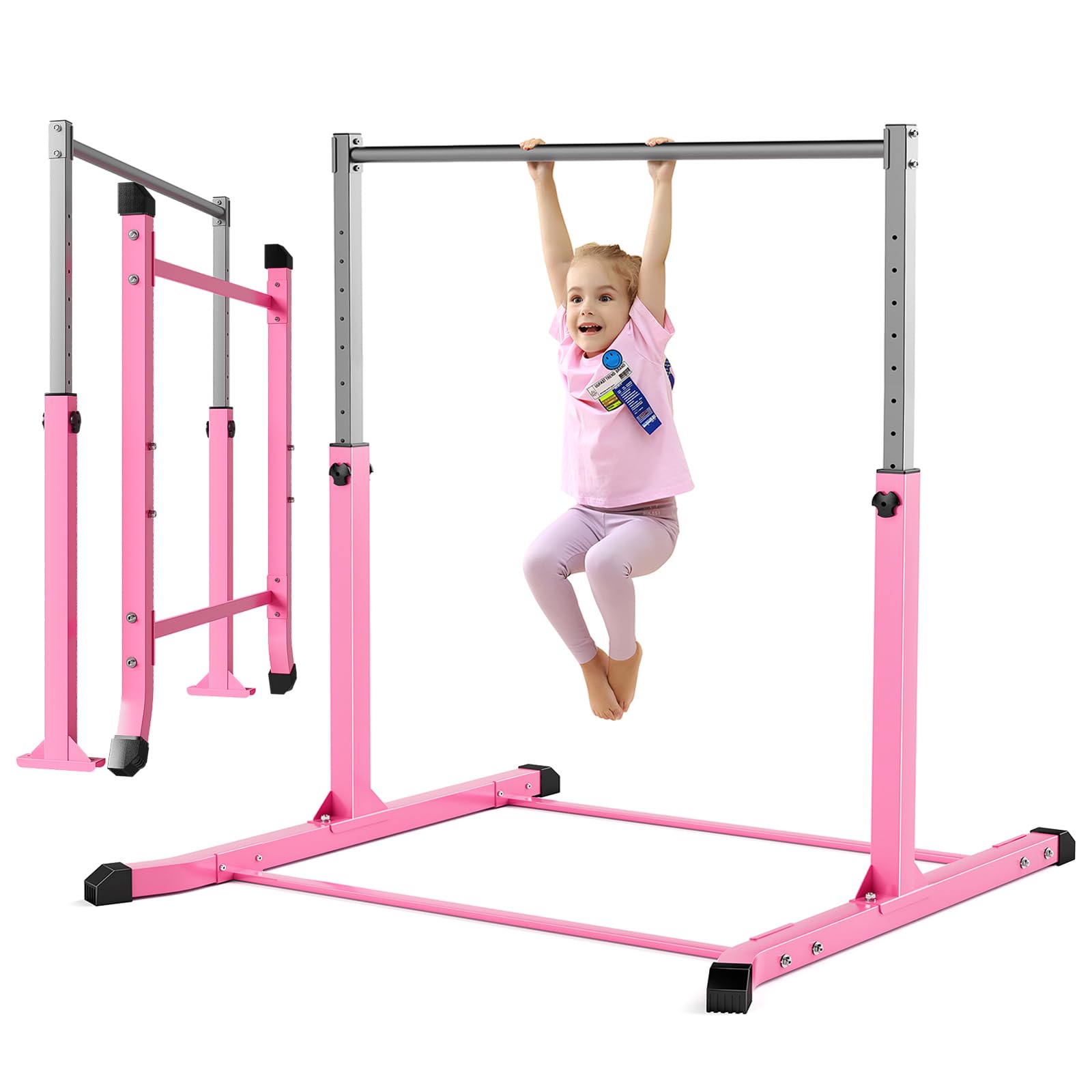 Mosebears Gymnastikstange Kinder – Höhenverstellbar 90-150cm. Robuste Stahl-Turnstange zum Turnen für Kinder.