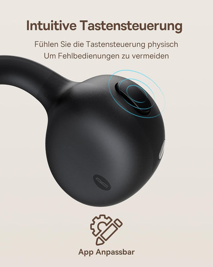 Baseus Bowie MC1 Open Ear Kopfhörer mit Bluetooth 5.4, Schwarz