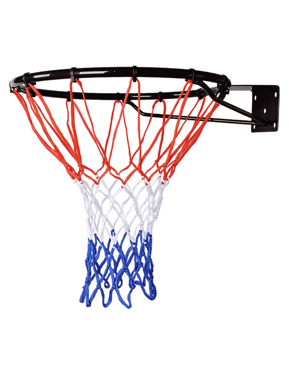 STREET SKILLER Basketballkorb mit Wandhalterung und Netz, 45 cm aus Stahl mit abnehmbarem Polyamid-Netz