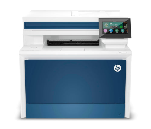 HP Color LaserJet Pro MFP 4302dw Multifunktions-Farblaserdrucker. Kompakter, weiß-grauer MFP. Druckt, scannt, kopiert Farbe für Büros.