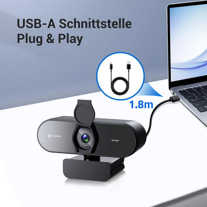 N newline NewEye62 4K Webcam mit Dual-Mikrofon und Autofokus