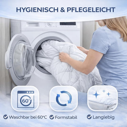 MALIKA Bettdecke 135x200 im Doppelpack mit 2 Kopfkissen 80x80