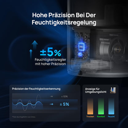Dreo 6L Smart Luftbefeuchter für grosse Räume - Warm- & Kaltnebel
