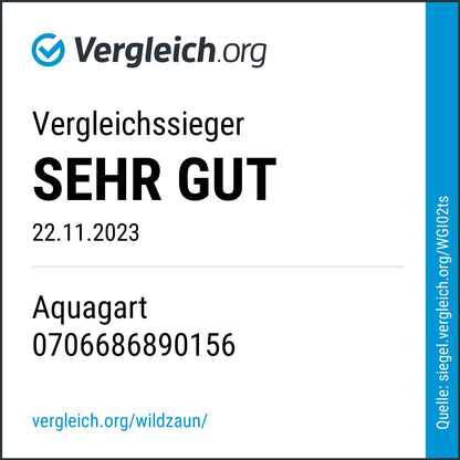 Aquagart Wildzaun 150/12/30 Knotengitter Zaun 50m