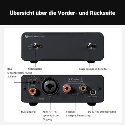 Fosi Audio V3 Mono Leistungsverstärker 240W – TPA3255
