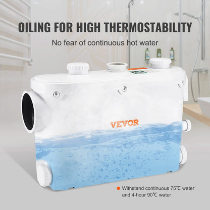 VEVOR Fäkalienhebeanlage 500W Abwasserpumpe 8m Förderhöhe