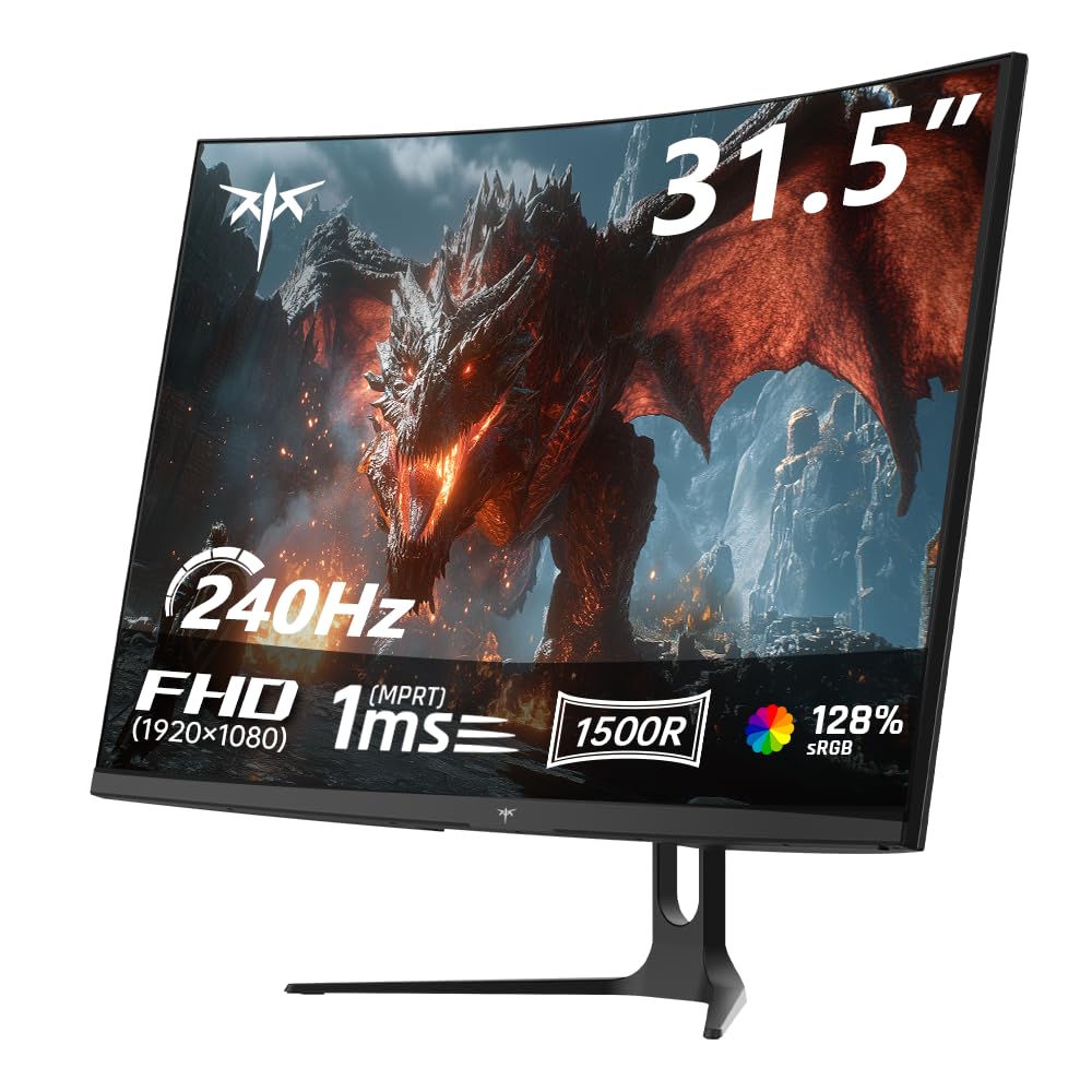 KTC H32C5 Curved Gaming Monitor 32 Zoll FHD 240Hz 1ms mit V-förmigem Standfuss