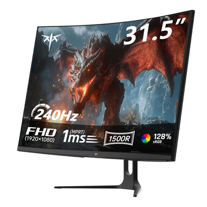 KTC H32C5 Curved Gaming Monitor 32 Zoll FHD 240Hz 1ms mit V-förmigem Standfuss
