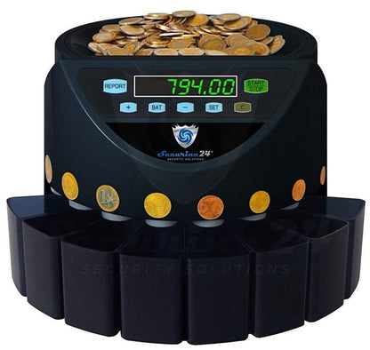 Securina24 SR1200 Euro Münzzähler & Sortierer - Schwarz