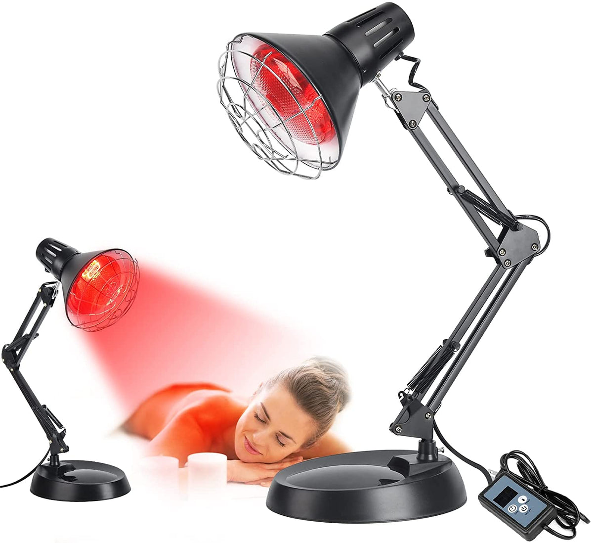 Cozion Infrarotlichtlampe 150W - Rotlicht Wärmelampe für Zuhause. Roter Infrarotstrahler liefert Wärme für Wärmetherapie.