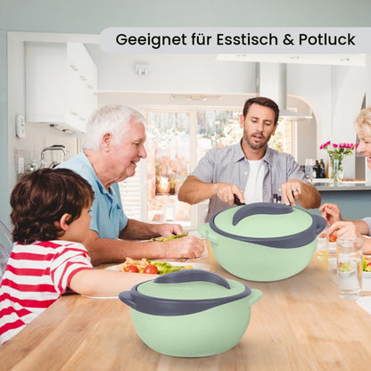 Pinnacle Thermo-Servierschüssel Set, 3-teilig mit Deckel, Edelstahl