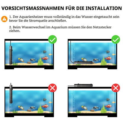 HiTauing Aquarium Heizung 500W Tauchheizung für Salz- und Süsswasser