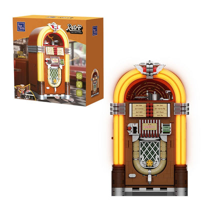 PANTASY Retro-Jukebox Bauset mit Mechanik, Sound und Münzfunktion. Baubarer Modell-Jukebox. Spielt Musik mit Münzeinwurf.