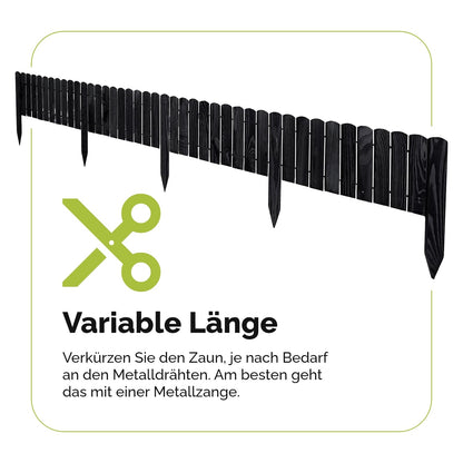 Garronda Rasenkante aus Holz GD-0046, flexibles Rollborder 200 x 20 cm