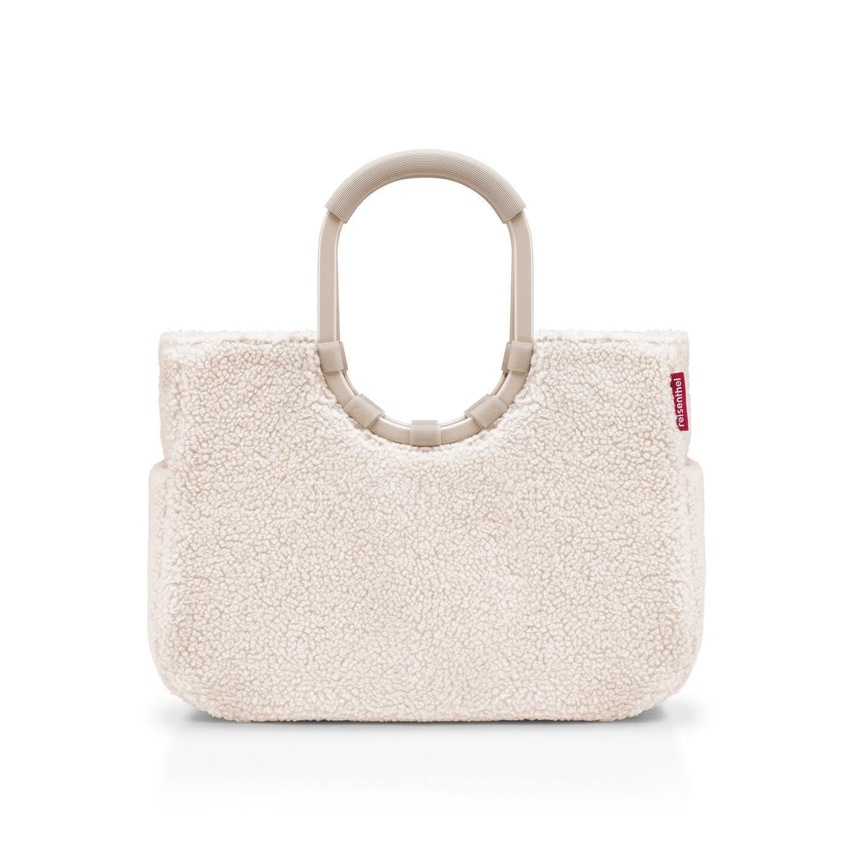 reisenthel loopshopper L teddy sand – Shopper aus recyceltem PET mit rundem Griff und Aluminiumrahmen