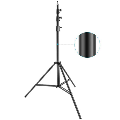 NEEWER Lichtstativ Heavy Duty, Aluminium, 4 m, bis 10 kg, schwarz – Teleskop-Stativ mit 1/4-Zoll-Schraube