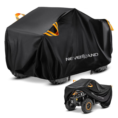 NEVERLAND Abdeckplane für Quad ATV XXXL, 210D Oxford, orange mit Reflexstreifen