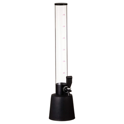 Cepewa Biersäule mit Zapfhahn, 3 Liter, Getränkespender, schwarz