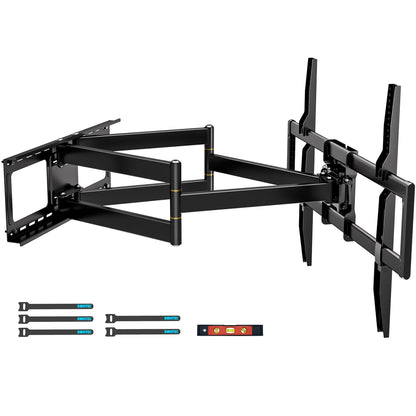 BONTEC TV Wandhalterung für 60–110 Zoll TVs bis 125 kg, schwenkbar, Doppelarm mit 101,6 cm Auszug