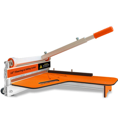 Laminat- & Vinylschneider 310mm – Bodenwerkzeug mit Rädern. Robuster Metallschneider mit Hebel, zum präzisen Trennen von Bodenbelägen.