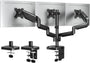 ELIVED Monitorhalterung EV006 für 3 Monitore, 13-27 Zoll, VESA 75/100 – Dreifacharm aus Stahl