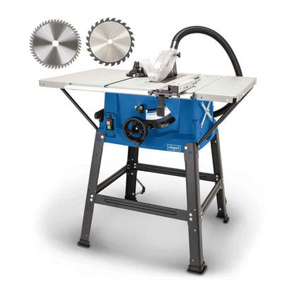 Scheppach HS100S Tischkreissäge – Untergestell & Tischverbreiterung. Graues Metallgestell. Bietet Stabilität & vergrößert die Arbeitsfläche.