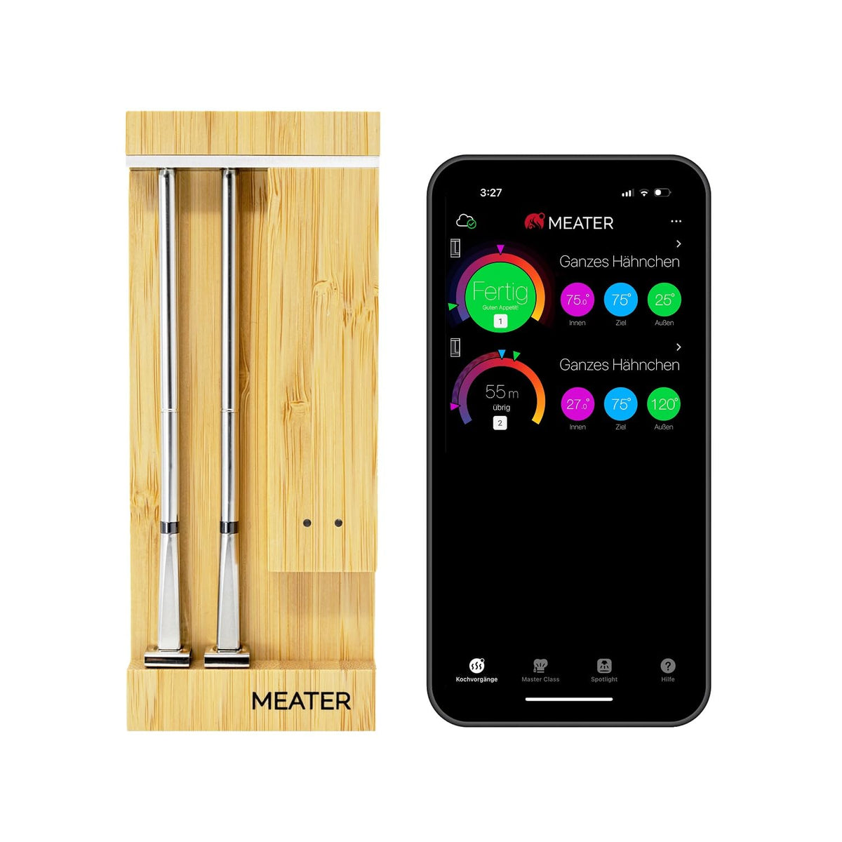 MEATER Pro Duo kabelloses Fleischthermometer mit 2 Sonden für Grill und Ofen