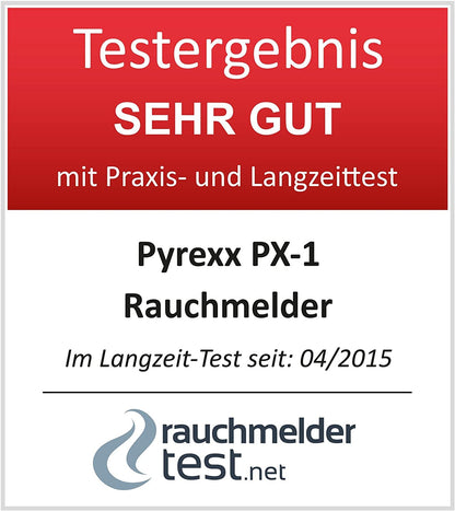 Pyrexx PX-1 Rauchwarnmelder, 2er-Set, 10-Jahres-Batterie, weiss