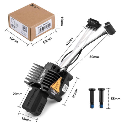 CCTREE Hotend Kit 0,4 mm gehärteter Stahl für Bambu Lab P1P/P1S